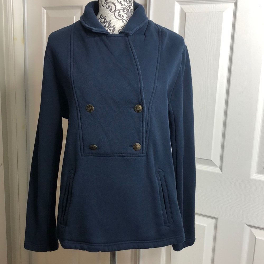 Tommy Hilfiger 2 Button Pullover Pockets Long Sleeve L